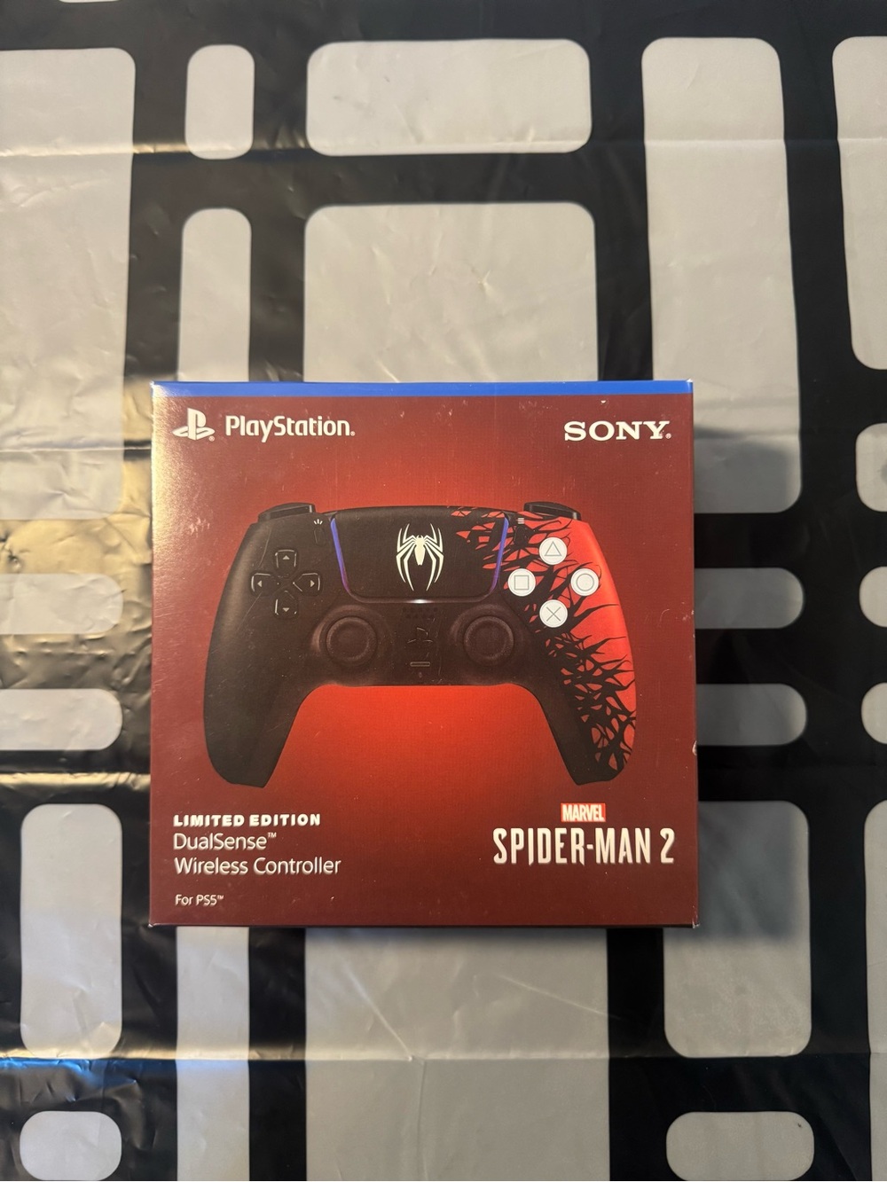 (BRAND NEW) Marvel Spider-Man 2 PlayStation DualSense Controller - Black & Red